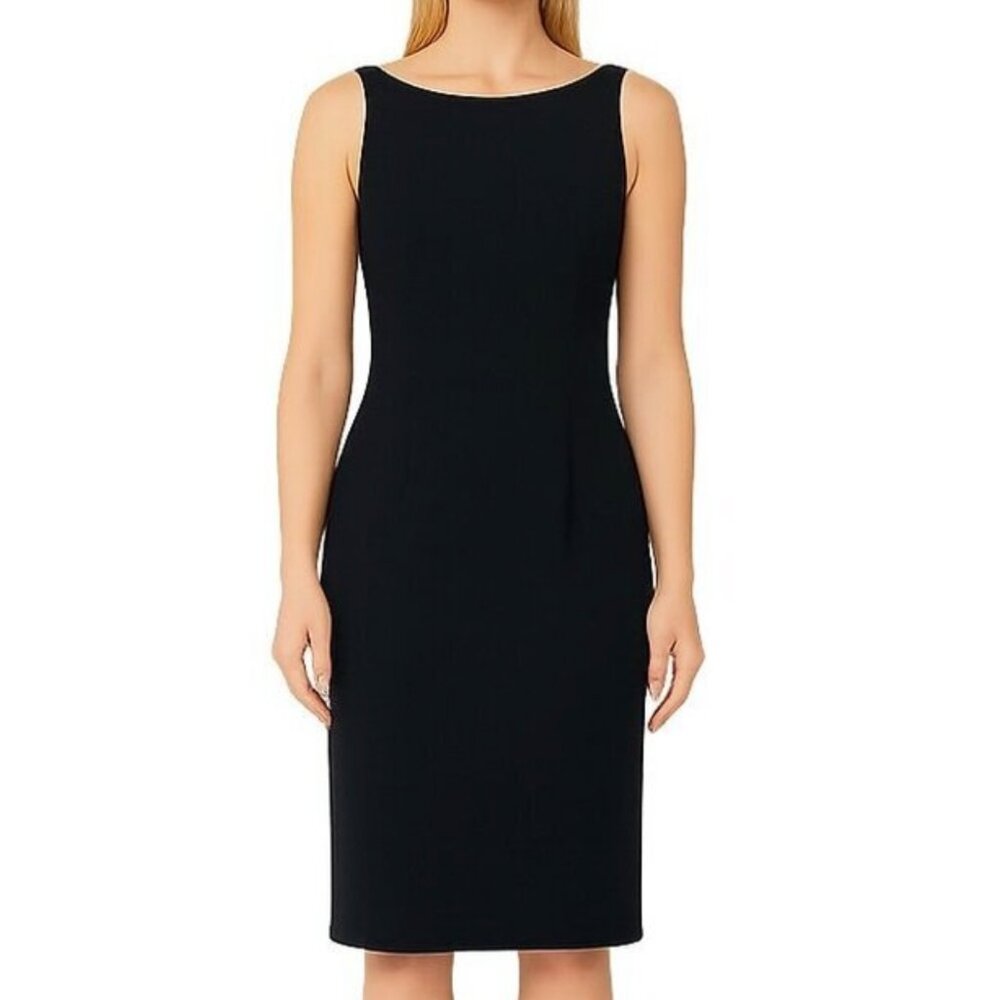 Maggy London Chic Backless Evening Dress Women 6 Black Sleeveless Cocktail Party